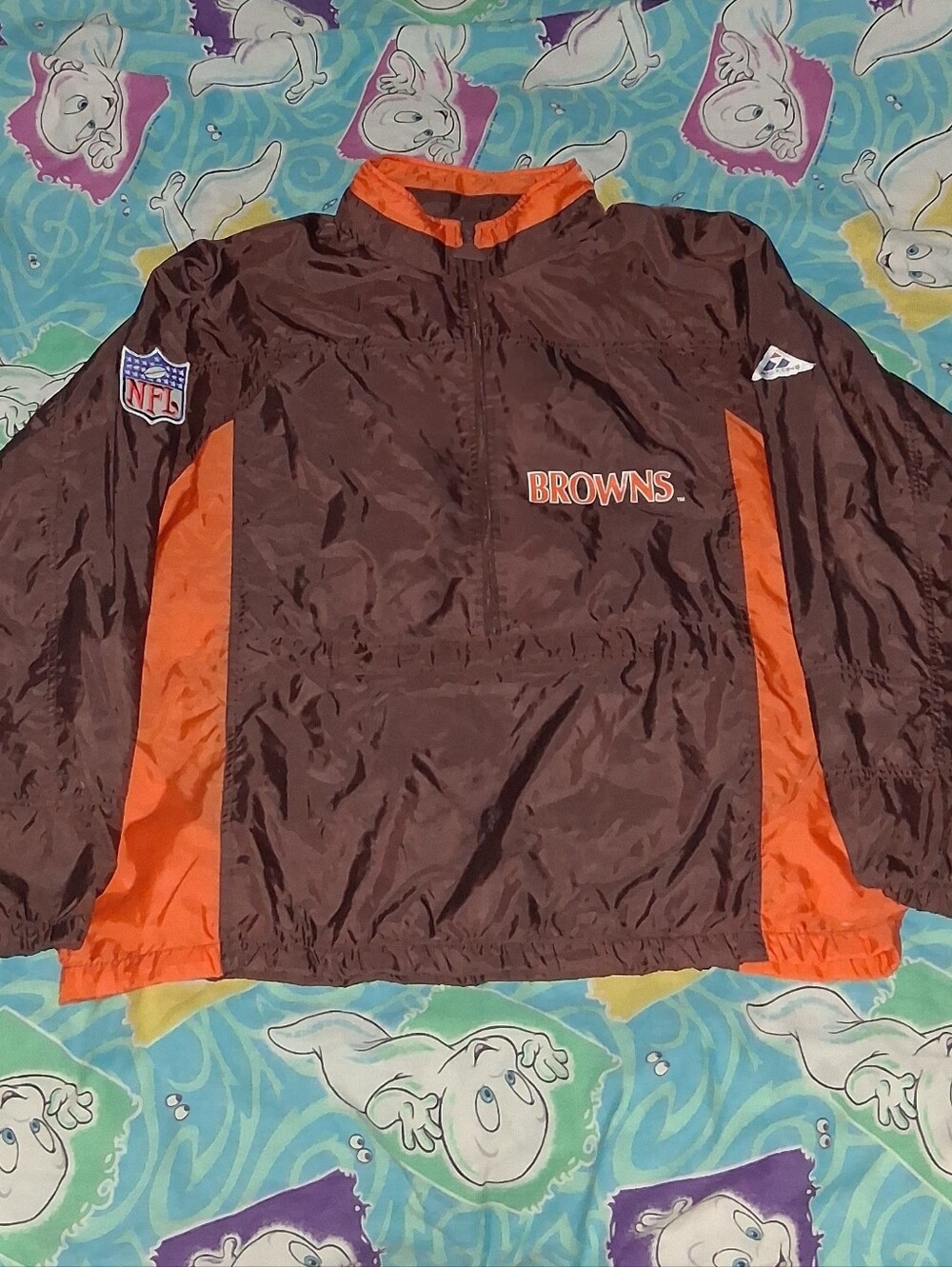 90s Apex Cleveland Browns Vintage Pullover Windbreaker Jacket Football NFL Ohio
